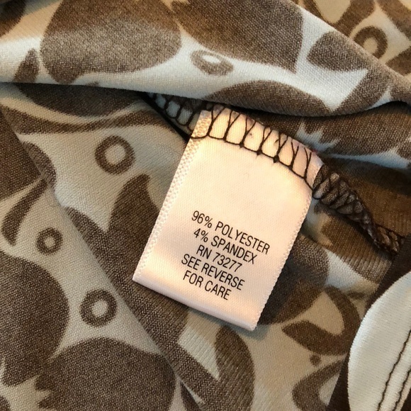 Pretty Apt. 9 Dress Top Size Small Aqua/Brown - Picture 6 of 7